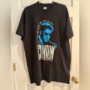 NEW Vintage Single Stitch Bill Clinton Cure for the Blues T-Shirt XL